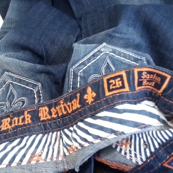 Rock Revival Women's 26 Bootcut Sasha Embellished Embroidered NWOT - Picture 8 of 13